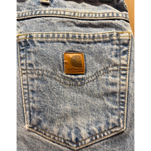 Vintage Carhartt Jeans Mens 42x30 Blue Denim Baggy Fit B160 STW - Picture 4 of 6
